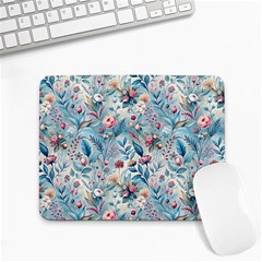 Floral Background Wallpaper Flowers Bouquet Leaves Herbarium Seamless Flora Bloom Small Mousepad by Maspions