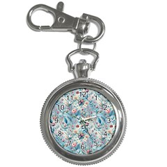 Floral Background Wallpaper Flowers Bouquet Leaves Herbarium Seamless Flora Bloom Key Chain Watches