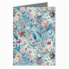 Floral Background Wallpaper Flowers Bouquet Leaves Herbarium Seamless Flora Bloom Greeting Card by Maspions