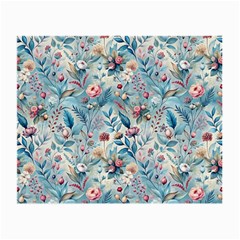 Floral Background Wallpaper Flowers Bouquet Leaves Herbarium Seamless Flora Bloom Small Glasses Cloth (2 Sides)