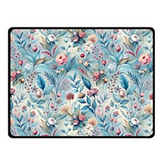 Floral Background Wallpaper Flowers Bouquet Leaves Herbarium Seamless Flora Bloom Fleece Blanket (small)