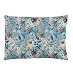 Floral Background Wallpaper Flowers Bouquet Leaves Herbarium Seamless Flora Bloom Pillow Case (Two Sides) Front