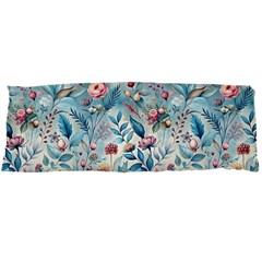 Floral Background Wallpaper Flowers Bouquet Leaves Herbarium Seamless Flora Bloom Body Pillow Case Dakimakura (two Sides)