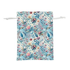 Floral Background Wallpaper Flowers Bouquet Leaves Herbarium Seamless Flora Bloom Lightweight Drawstring Pouch (l)