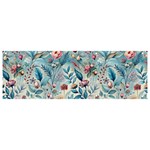 Floral Background Wallpaper Flowers Bouquet Leaves Herbarium Seamless Flora Bloom Banner and Sign 9  x 3  Front