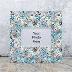 Floral Background Wallpaper Flowers Bouquet Leaves Herbarium Seamless Flora Bloom White Box Photo Frame 4  x 6  Front