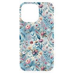 Floral Background Wallpaper Flowers Bouquet Leaves Herbarium Seamless Flora Bloom Iphone 14 Pro Max Black Uv Print Case