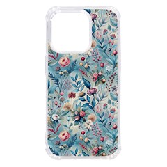 Floral Background Wallpaper Flowers Bouquet Leaves Herbarium Seamless Flora Bloom Iphone 14 Pro Tpu Uv Print Case