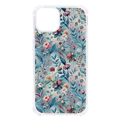 Floral Background Wallpaper Flowers Bouquet Leaves Herbarium Seamless Flora Bloom Iphone 13 Tpu Uv Print Case by Maspions