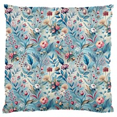 Floral Background Wallpaper Flowers Bouquet Leaves Herbarium Seamless Flora Bloom 16  Baby Flannel Cushion Case (two Sides)