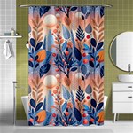 Seasons Foliage Branches Berries Seamless Background Texture Nature Shower Curtain 48  x 72  (Small)  Curtain(48  X 72 )