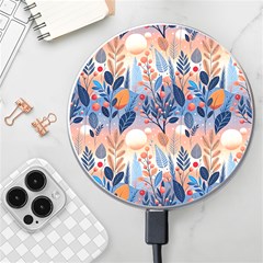 Seasons Foliage Branches Berries Seamless Background Texture Nature Wireless Fast Charger(white)