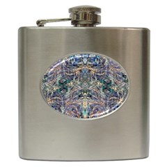 Alfabeto Hip Flask (6 Oz) by kaleidomarblingart