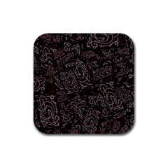 Fusionvibrance Abstract Design Rubber Square Coaster (4 Pack) by dflcprintsclothing