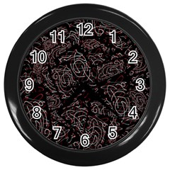 Fusionvibrance Abstract Design Wall Clock (black) by dflcprintsclothing