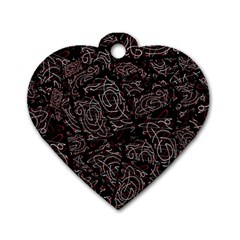 Fusionvibrance Abstract Design Dog Tag Heart (one Side) by dflcprintsclothing