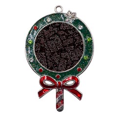 Fusionvibrance Abstract Design Metal X mas Lollipop With Crystal Ornament