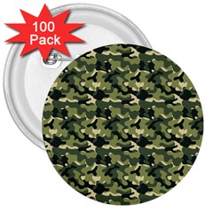 Camouflage Pattern 3  Buttons (100 Pack)  by goljakoff