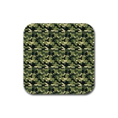 Camouflage Pattern Rubber Square Coaster (4 Pack) by goljakoff