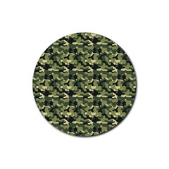 Camouflage Pattern Rubber Round Coaster (4 Pack) by goljakoff