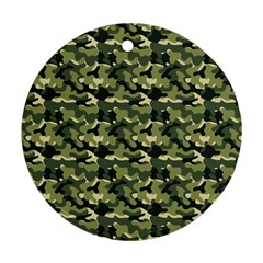 Camouflage Pattern Round Ornament (two Sides)