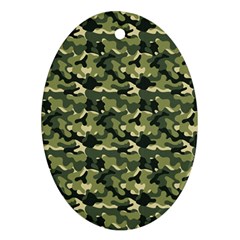 Camouflage Pattern Oval Ornament (two Sides) by goljakoff