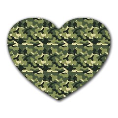 Camouflage Pattern Heart Mousepad by goljakoff