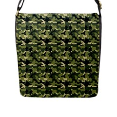 Camouflage Pattern Flap Closure Messenger Bag (l) by goljakoff