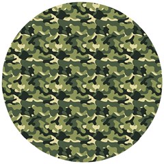 Camouflage Pattern Wooden Puzzle Round by goljakoff