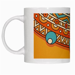 Mandala Orange White Mug by goljakoff