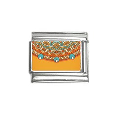 Mandala Orange Italian Charm (9mm) by goljakoff