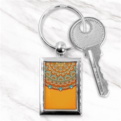 Mandala Orange Key Chain (rectangle) by goljakoff