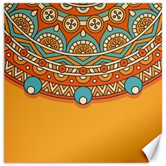 Mandala Orange Canvas 16  X 16  by goljakoff