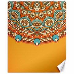 Mandala Orange Canvas 16  X 20  by goljakoff