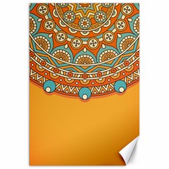 Mandala Orange Canvas 20  X 30  by goljakoff