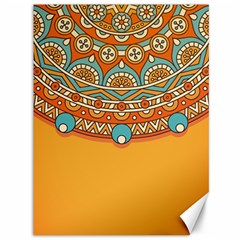 Mandala Orange Canvas 36  X 48  by goljakoff