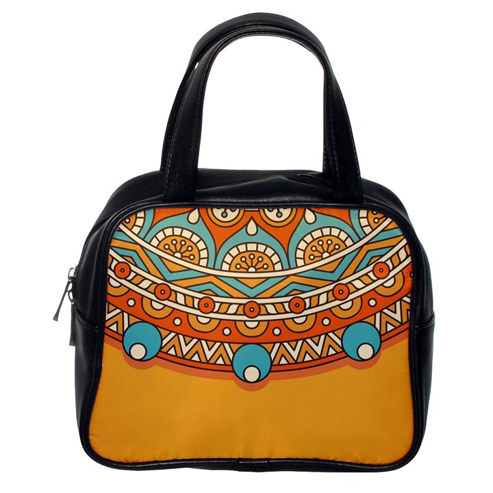 Mandala orange Classic Handbag (One Side)