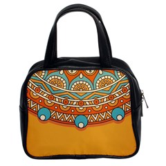 Mandala Orange Classic Handbag (two Sides) by goljakoff