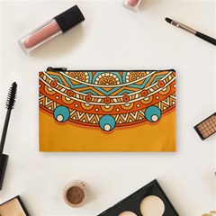 Mandala Orange Cosmetic Bag (small) by goljakoff