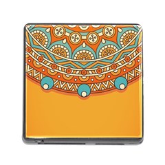 Mandala Orange Memory Card Reader (square 5 Slot) by goljakoff