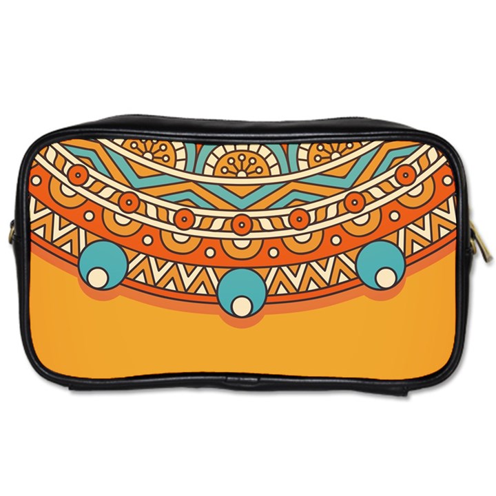 Mandala orange Toiletries Bag (Two Sides)