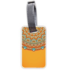 Mandala Orange Luggage Tag (one Side) by goljakoff