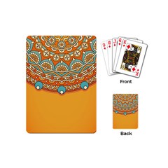 Mandala Orange Playing Cards Single Design (mini)