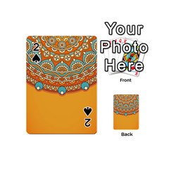 Mandala Orange Playing Cards 54 Designs (mini)