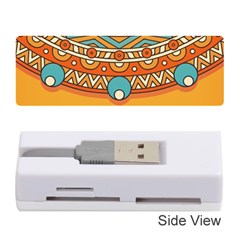 Mandala Orange Memory Card Reader (stick) by goljakoff