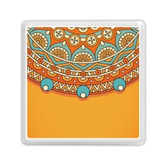 Mandala Orange Memory Card Reader (square) by goljakoff