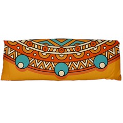 Mandala Orange Body Pillow Case (dakimakura) by goljakoff