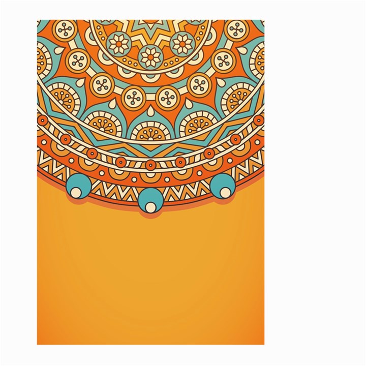 Mandala orange Large Garden Flag (Two Sides)