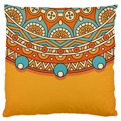 Mandala Orange Large Cushion Case (one Side) by goljakoff