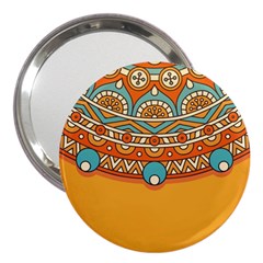 Mandala Orange 3  Handbag Mirrors by goljakoff